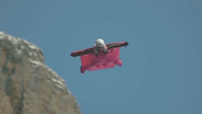 go to Blitzlieferung: Per Wingsuit zum Donutladen