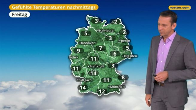 go to Das Wetter in Deutschland am 9. März 2018